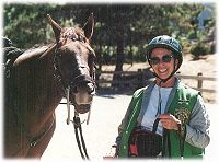 a Volunteer Mounted Patrol member and horse